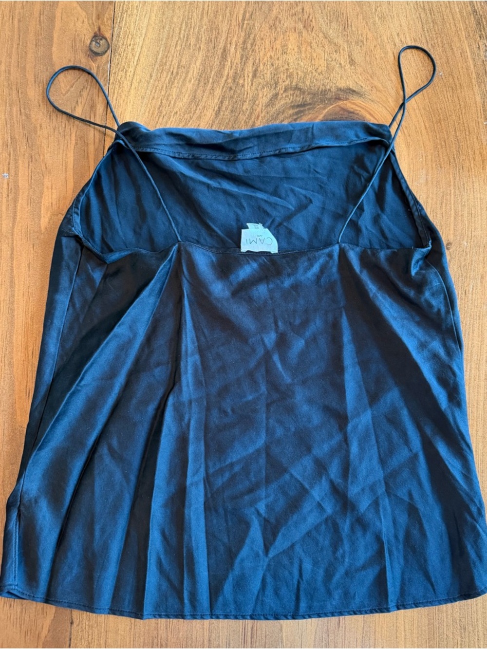 CAMI NYC cami top in black SILK XS perfect condition smoke pet free home - Picture 3 of 4